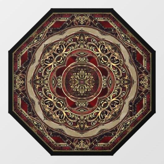 赤と金ゴールドのウィンドウの固定 ウィンドウサイン (シート)