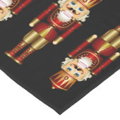 赤と金ゴールドのクリスマスのくるみ割り器の短いテー走ブル ショートテーブルランナー (コーナー)