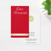 赤と金ゴールドのクリスマスイヤリング表示カード (デスク)