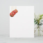 赤と金ゴールドのクリスマスオーナメント レターヘッド (スタンド正面)