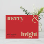 赤と金ゴールドのクリスマスカード シーズンカード (スタンド正面)