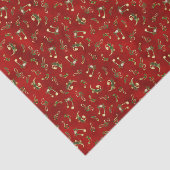 赤と金ゴールドのクリスマスノートパターン 薄葉紙 (詳細)