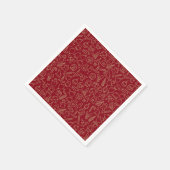 赤と金ゴールドのクリスマスパターン |ナプキン スタンダードカクテルナプキン (角)