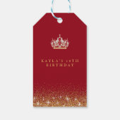 赤と金ゴールドのグリッターギフトラベル ギフトタグ (裏面)