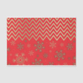 赤と金ゴールドのシェブロンに輝く黄金の雪 薄葉紙 (正面)