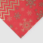 赤と金ゴールドのシェブロンに輝く黄金の雪 薄葉紙 (詳細)