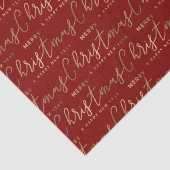 赤と金ゴールドのタイポグラフィスクリプトMerry Christmas 薄葉紙 (詳細)