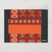 赤と金ゴールドのデザイン ポストカード (裏面)