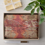 赤と金ゴールドのデザイン 薄葉紙 (ギフト)