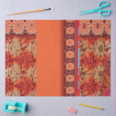 赤と金ゴールドのデザイン 薄葉紙 (クラフト)