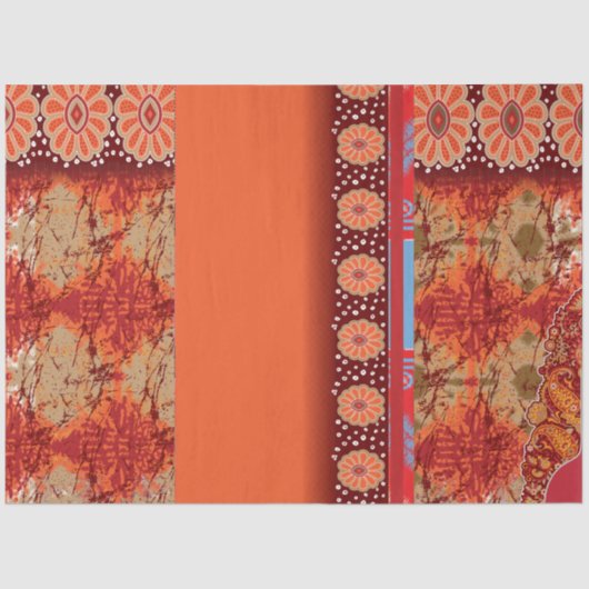 赤と金ゴールドのデザイン 薄葉紙 (正面)