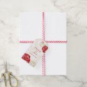 赤と金ゴールドのバラ結婚ズサンキューギフトラベル ギフトタグ (より糸付き)