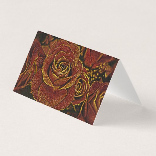 赤と金ゴールドのバラ (正面)