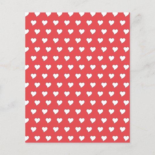 赤と金ゴールドのバレンタインデスクーブック紙 (裏面)