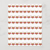 赤と金ゴールドのバレンタインデスクーブック紙 (正面)