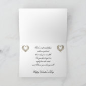 赤と金ゴールドのバレンタイン·カード シーズンカード (内部)