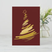 赤と金ゴールドのビジネスホリディグリーティング シーズンカード (スタンド正面)