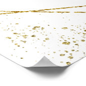 赤と金ゴールドのフローラキンセアニェラ歓迎ポスター ポスター (角)