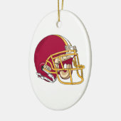 赤と金ゴールドのヘルメットのベクターグラフィック セラミックオーナメント (左)