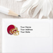 赤と金ゴールドのヘルメットのベクターグラフィック ラベル (インサイチュ)