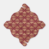 赤と金ゴールドのヴィンテージダマスク フェイバーボックス (折り畳みなし)