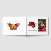 赤と金ゴールドのヴィンテージバラキンセアニラ写真 ゲストブック (全面)