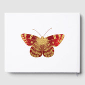 赤と金ゴールドのヴィンテージバラキンセアニラ写真 ゲストブック (裏面)