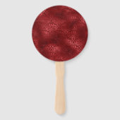 赤と金ゴールドのヴィンテージバラ ハンドファン (裏面)