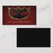 赤と金ゴールドの仮装サ結婚イト エンクロージャーカード (正面/裏面)