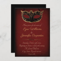 赤と金ゴールドの仮装結婚の