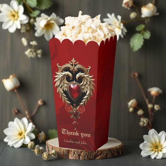 赤と金ゴールドの優雅さ フェイバーボックス