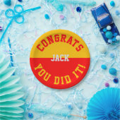 赤と金ゴールドの卒業おめでとう – あなたはそれを行った ペーパープレート (パーティー)