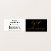 赤と金ゴールドの唇 – 口紅 名刺 (外部フラット)