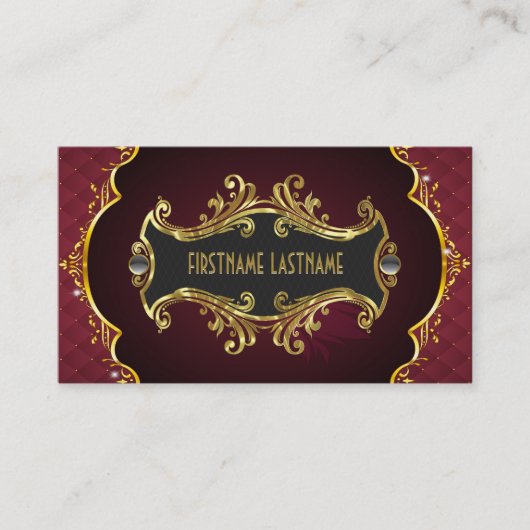 赤と金ゴールドの外観が名刺を渦巻く 名刺 (正面)