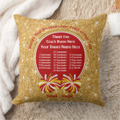 赤と金ゴールドの応援コーチ贈り物、全チアリーダー クッション (ブランケット)