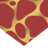 赤と金ゴールドの抽象芸術キリン模様 ショートテーブルランナー (コーナー)