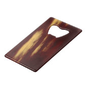 赤と金ゴールドの抽象芸術 クレジットカード栓抜き (裏面アングル)