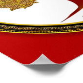 赤と金ゴールドの木の生活ポスター ポスター (角)