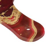 赤と金ゴールドの液体大理石抽象芸術 カッティングボード (角)