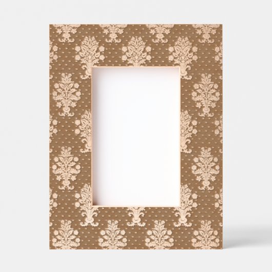 赤と金ゴールドの花柄 レーザー彫刻フレーム (正面)