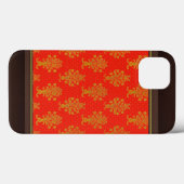 赤と金ゴールドの花柄 Case-Mate iPhoneケース (裏面 (横))