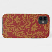 赤と金ゴールドの花柄 Case-Mate iPhoneケース (裏面(横))