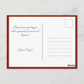 赤と金ゴールドの調和中国の:新年 ポストカード (裏面)