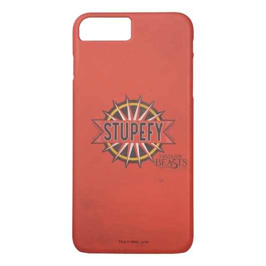 赤と金ゴールドのStupefyスペルグラフィック Case-Mate iPhoneケース (裏面)