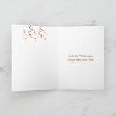 赤と金ゴールドはドイツのクリスマス シーズンカード (内部)