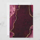 赤と金ゴールドアガテマーブル婚約パーティ 招待状 (裏面)