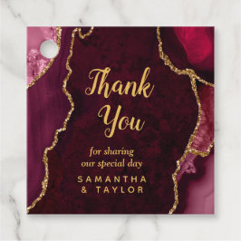 赤と金ゴールドアゲ結婚ートありがとう フェイバータグ