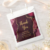 赤と金ゴールドアゲ結婚ートありがとう フェイバーバッグ (クリップ留めされた状態)