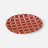 赤と金ゴールドアラビアインスパイア語 – 紙プレート ペーパープレート (アングル)