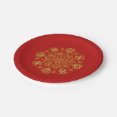 赤と金ゴールドアラビアインスパイア語 – 紙プレート ペーパープレート (アングル)